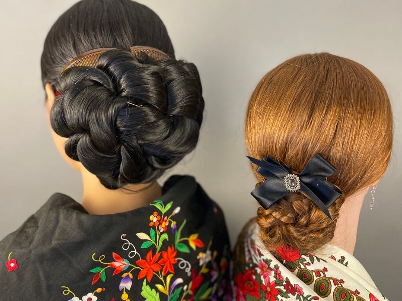 Peinado y maquillaje para la Ofrenda de la Virgen del Pilar en Zaragoza